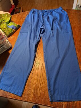 3X UA Scrubs Butter Soft Stretch Blue Easter Drawstring Waist Scrubs Pants